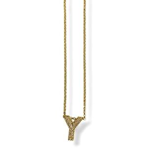 Roberto Coin Women's 18k Yellow Gold Diamond Princess Letter "Y" Necklace